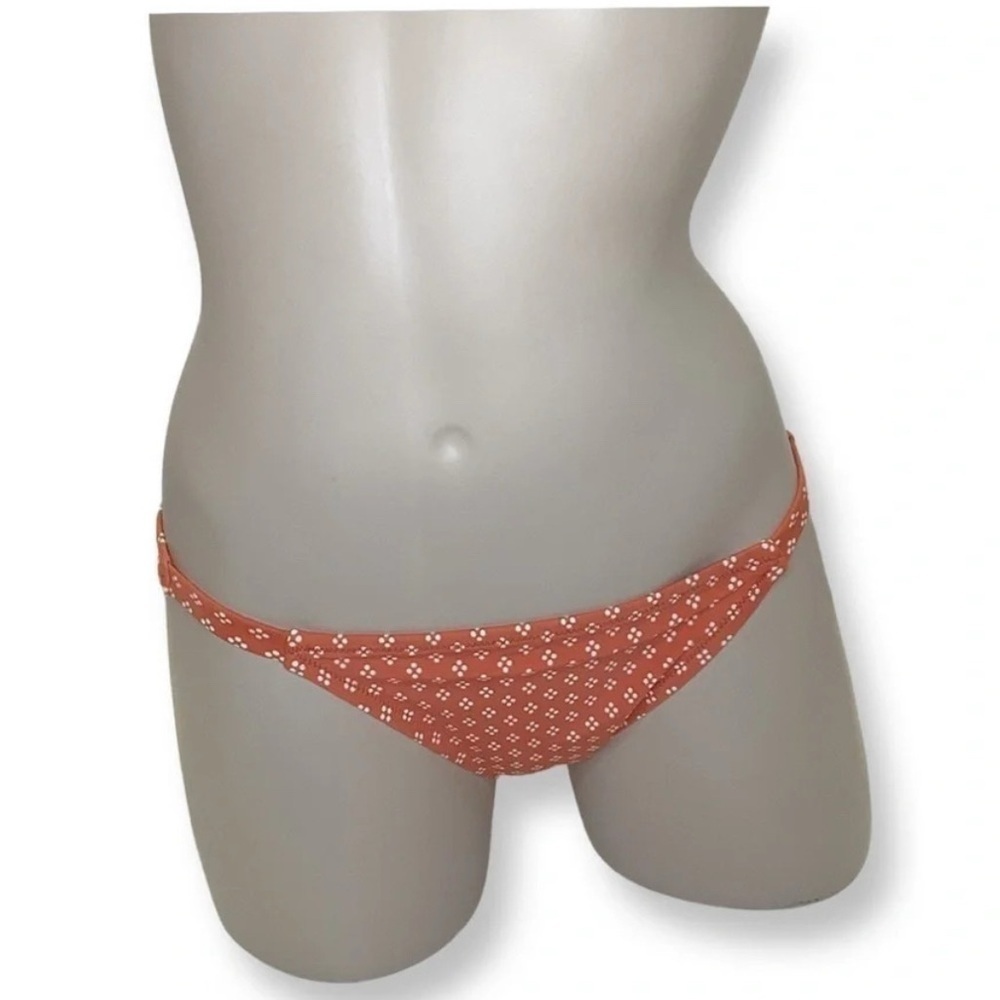 Kona Sol Size Small Burnt Orange & White Color Bikini Bottom, New With Tags